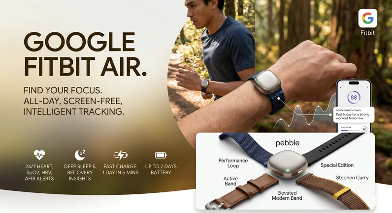 Google Fitbit Air: The Screenless Health Revolution Lands in India at ₹8,499